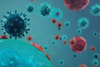 Rendering of COVID-19 and blood cancer